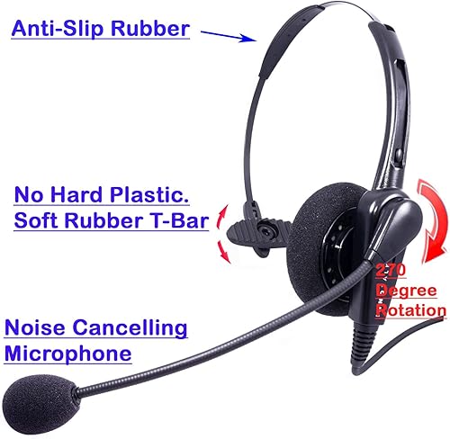 Miniatura 4 de INNOTALK Auriculares de teléfono para Cisco 8811 8841 8851 8861 8861 8865 8941 8945 8961 y más - Centro de llamadas Cancelar ruido micrófono oficina