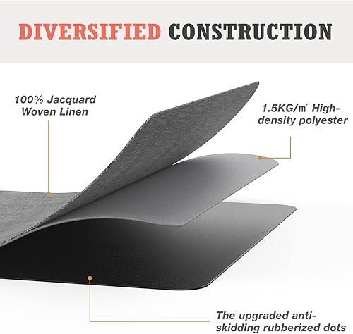 Miniatura 9 de Tapete para silla de oficina resistente para alfombra y piso de madera dura, tapete bohemio para silla de escritorio, 36 x 48 pulgadas, tapete de