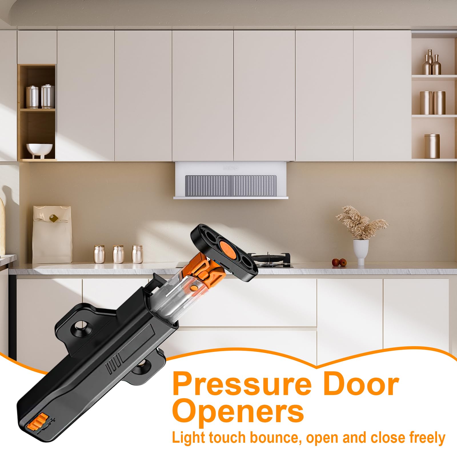 4 Push Pull per Ante - Chiusura Magnetica A Pressione - Chiusura A Pressione per Porta - Adatto A Tutte Le Porte Del Gabinetto, Facile da Installare E Durevoli
