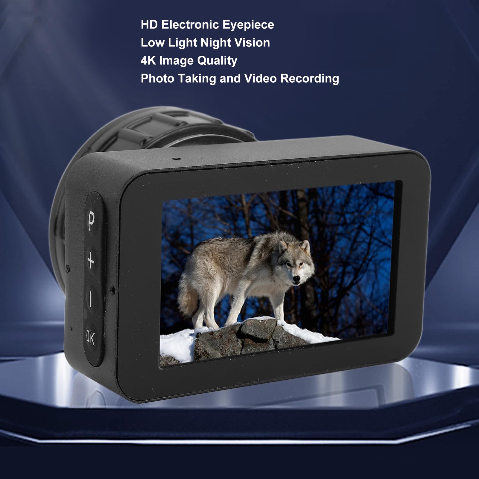 Cámara Ocular Electrónica 4K con Pantalla LCD de 3 Pulgadas, Cámara Telescópica WiFi de 4MP para Observación Planetaria y de Aves, para Cámara Digital Telescópica de 22 Mm a 46
