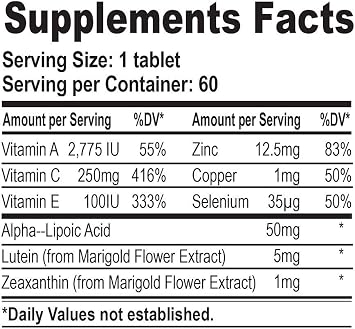 Organic Farms Vitamins Eyes Complex Dietary Supplement, Eyes Support Tablets, Advanced Support for Healthy Eyes - Vision Support Pills