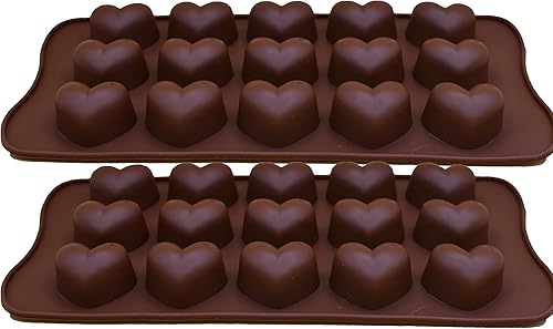 Bandeja de silicona con forma de corazón de chocolate, molde de silicona para horno de chocolate, congelador, microondas, apto para lavavajillas,