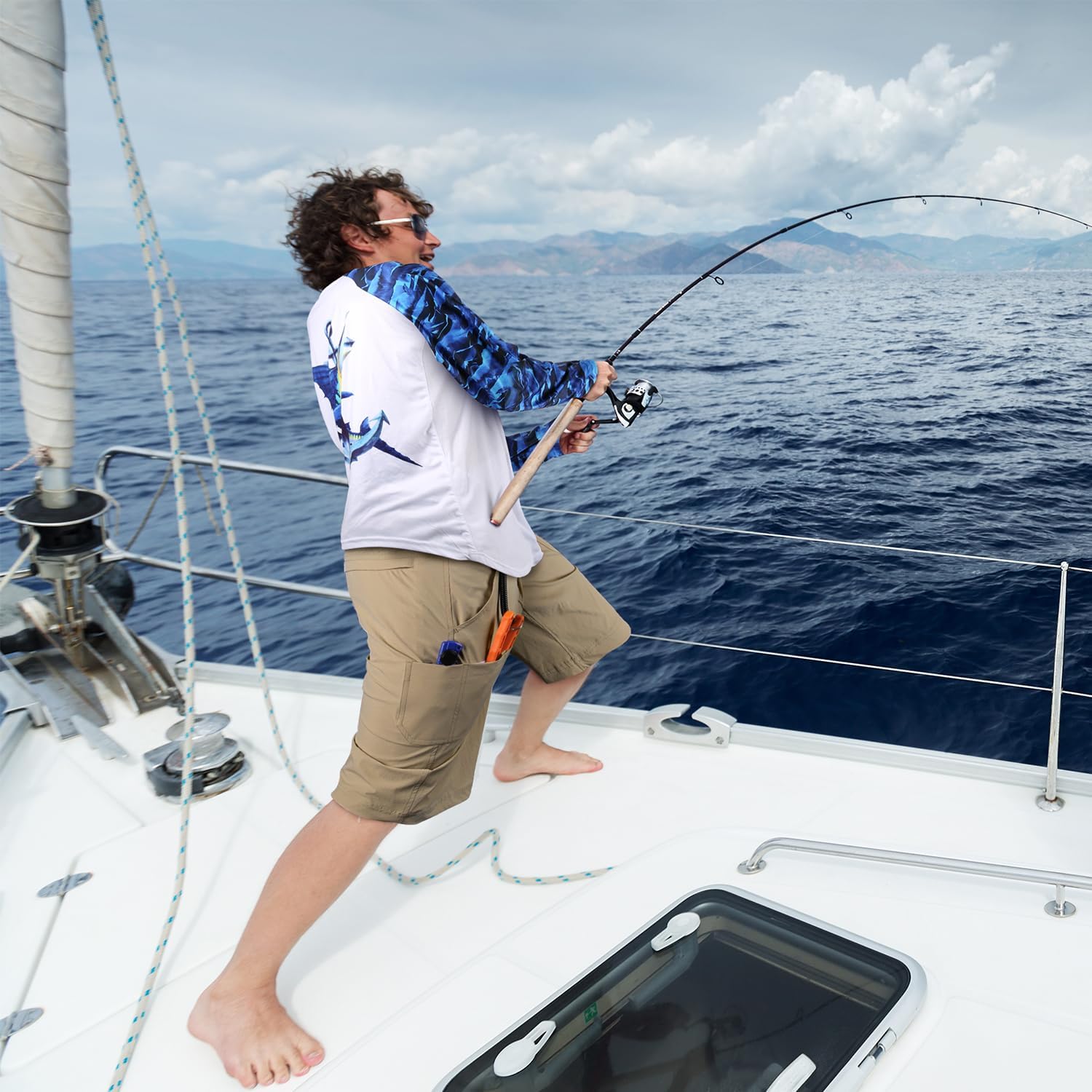 Palmyth Men's Fishing Short Quick Dry 10.5” Sun Protection UV UPF 50+ Cargo Shorts Water Resistant for Saltwater Freshwater - Image 2