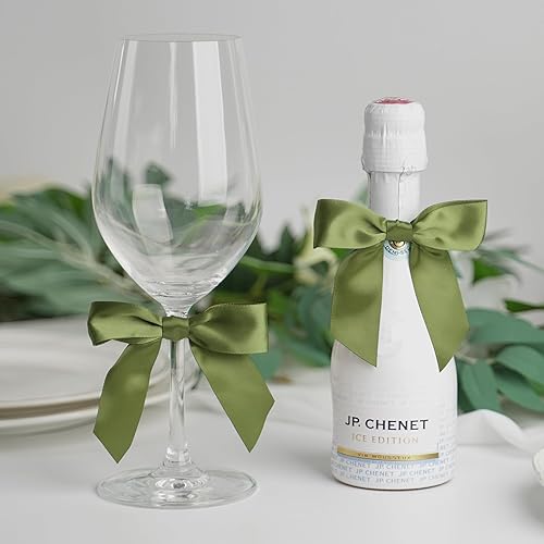 Vista 128 de AIMUDI Lazos giratorios para bolsas de golosinas de 3.5 pulgadas, lazos de satén azul turquesa para manualidades, lazos prefabricados con lazos Azul