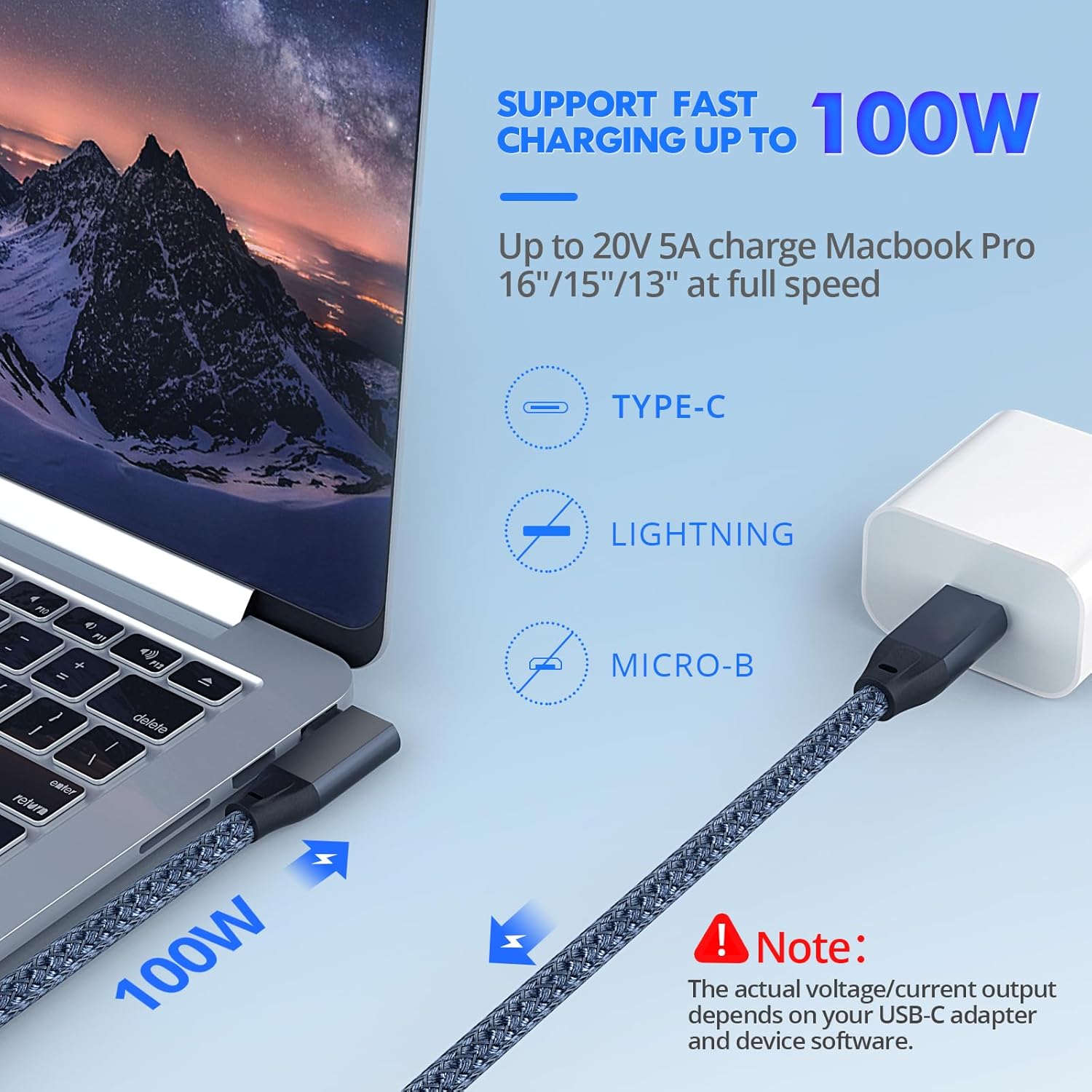 UseBean USB C Right Angle Cable 100W 15ft 2Pack, 4K Video Long USBC to USBC 3.2 Gen2x2 20Gbps Data Cable, Type C PD Charging Fast Charge Cord for iPhone 17 16 Pro Max iPad MacBook Galaxy S25 Ultra