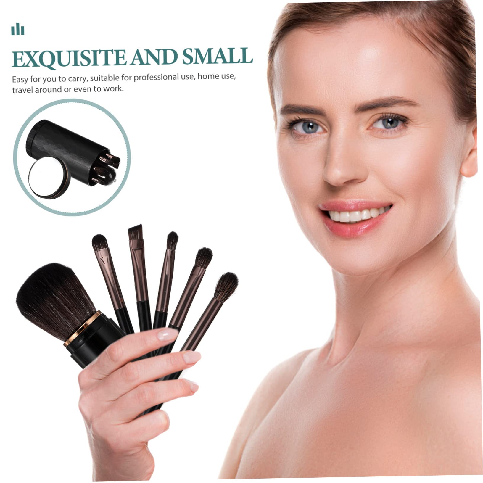 MAGICLULU 3juegos Brochas De Maquillaje Con Mango Organizador Para Aplicación De Maquillaje Facial y Portátil Para y