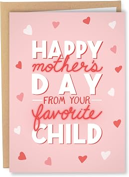 Sleazy Greetings Funny Happy Mothers Day Card | Mothers Day Card For Mom | From Your Favorite Child Card