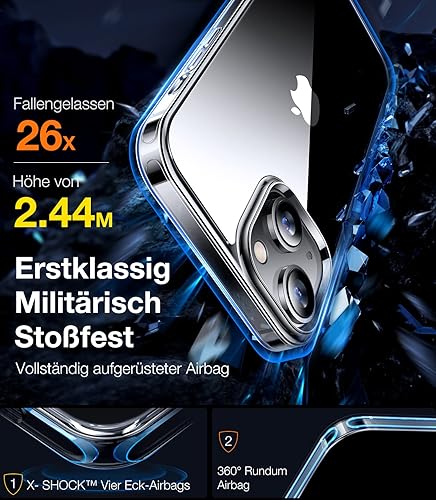 Miniatura 3 de TORRAS Diamond Series - Funda para iPhone 15 Plus (n. 1 sin amarillamiento) (protección certificada contra caídas) para iPhone 15 Plus, a prueba de