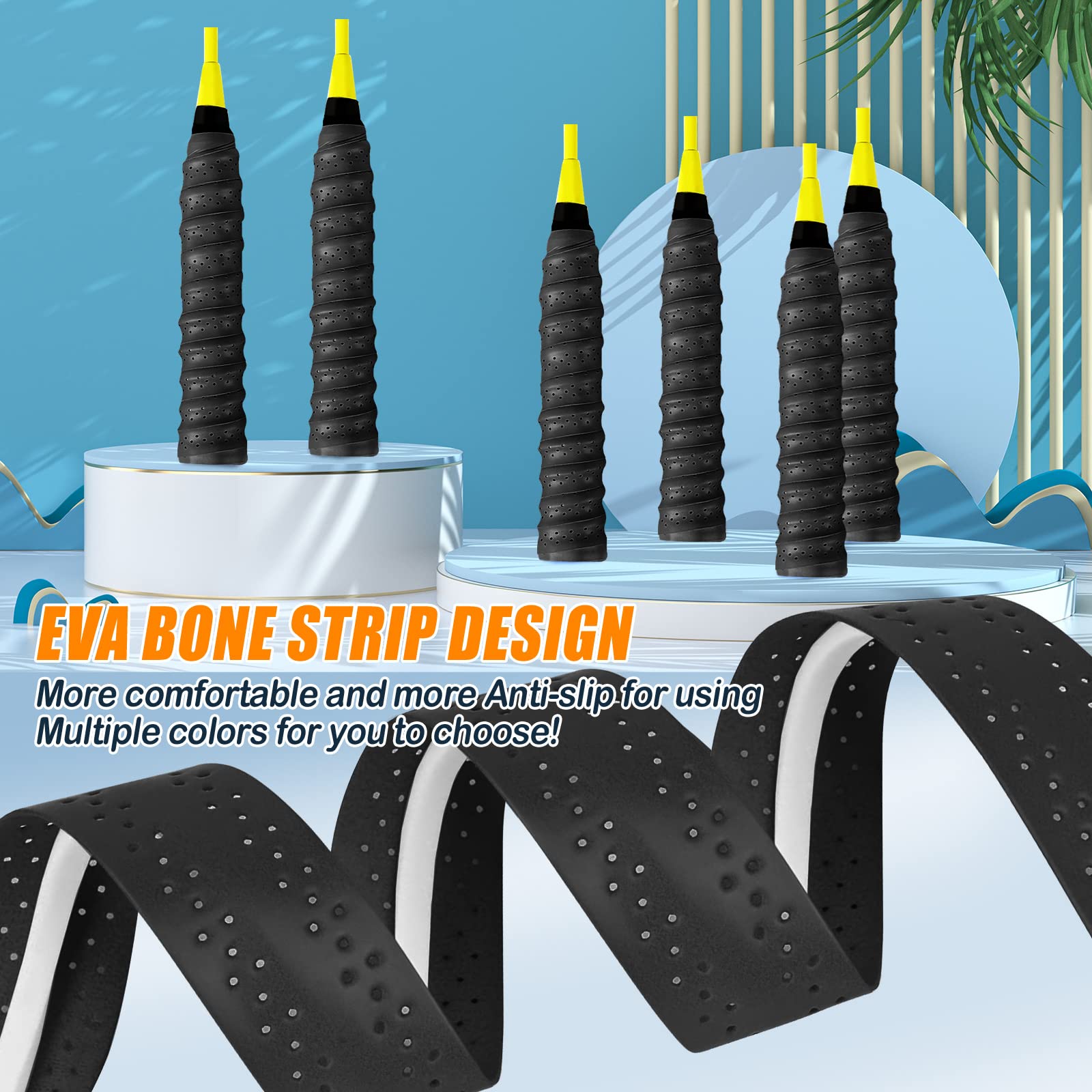 Amazon.co.jp: グリップテープ6本セットテニスグリップテープキール