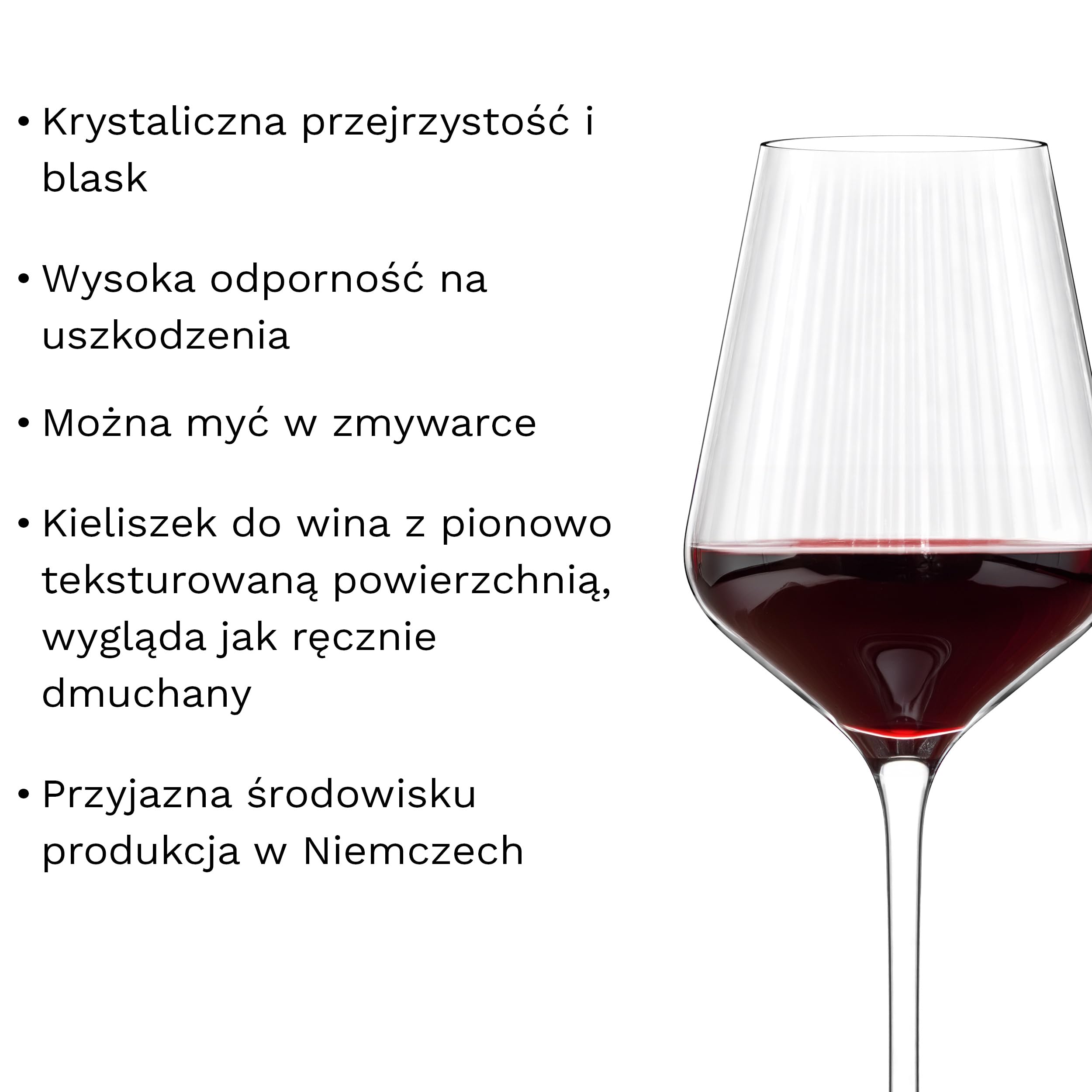 Stölzle Lausitz Kieliszki do wina czerwonego Symphony Zestaw 6, 570 ml – Eleganckie kryształowe kieliszki do wina czerwonego – Maksymalne rozwinięcie aromatów – Zmywarka & odporne na uderzenia