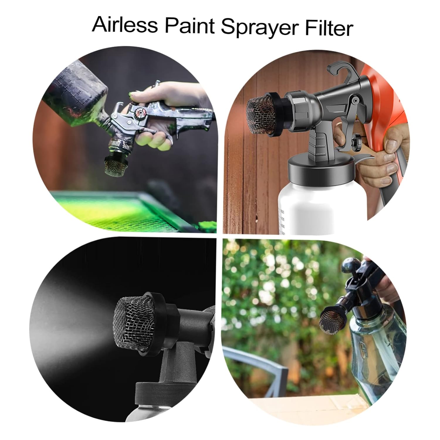 2pcs Professional Paint Sprayer Filter Airless Paint Sprayer Inlet Strainer Screen Suction Strainer