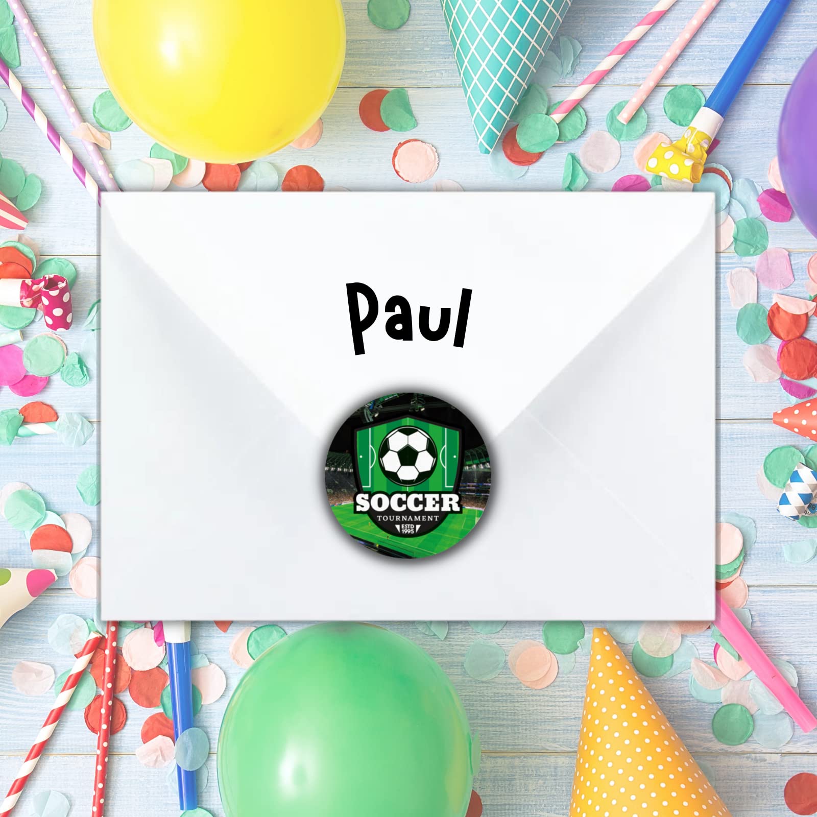 Kit Inviti Compleanno Bambino A Tema Calcio | 10 Biglietti Con Sticker Da Grattare E Buste | Magik Moments - 3