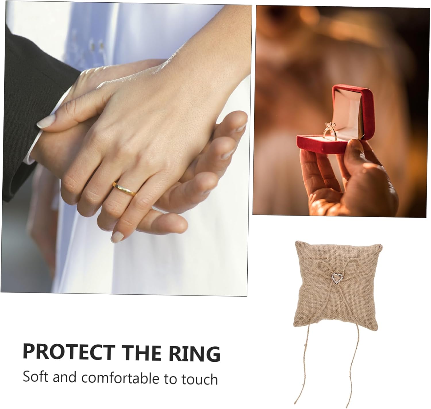 5 pcs Romantic Wedding Ring Holder Elegant Bridal Ring Pillow Soft Cushion for Ceremony Engagement Wedding Decor Unique Design