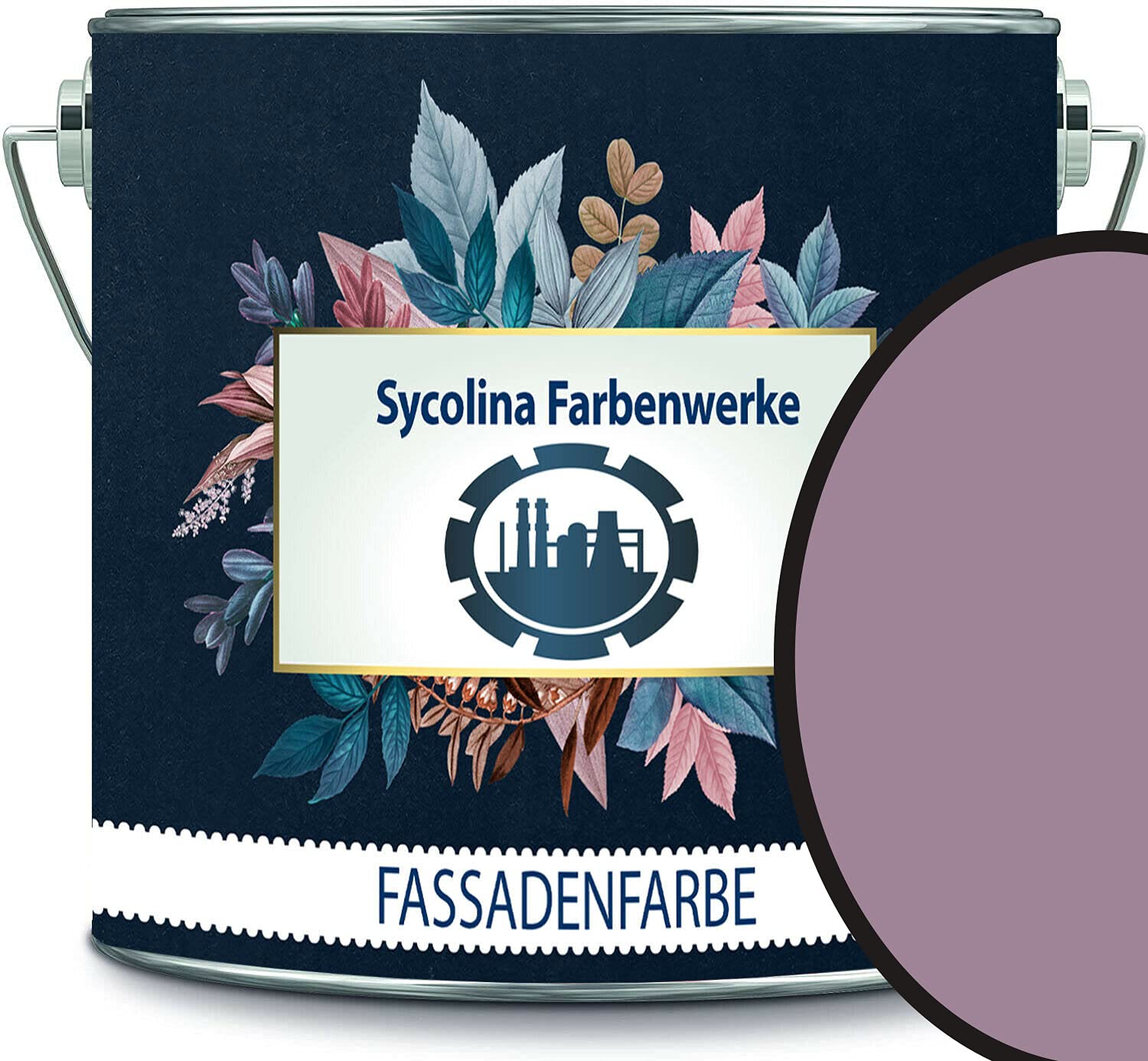 Fassadenfarbe mit Lotuseffekt hochwertige Silikonharzfarbe Sockelfarbe RAL 4009 Pastellviolett // Sycolina Farbenwerke