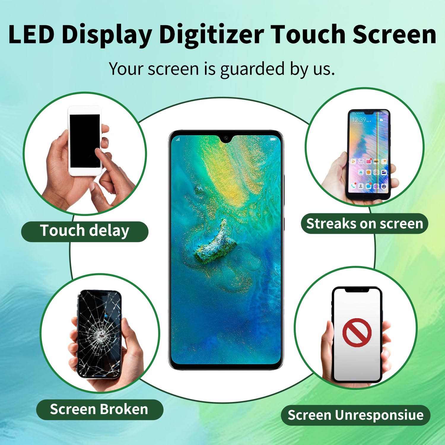 Display LCD per Google Home Nest Hub 2nd GA01892-TW GUIK2[con impronte digitali] [7,0 pollici] display LCD Touch Screen Digitizer con set di attrezzi