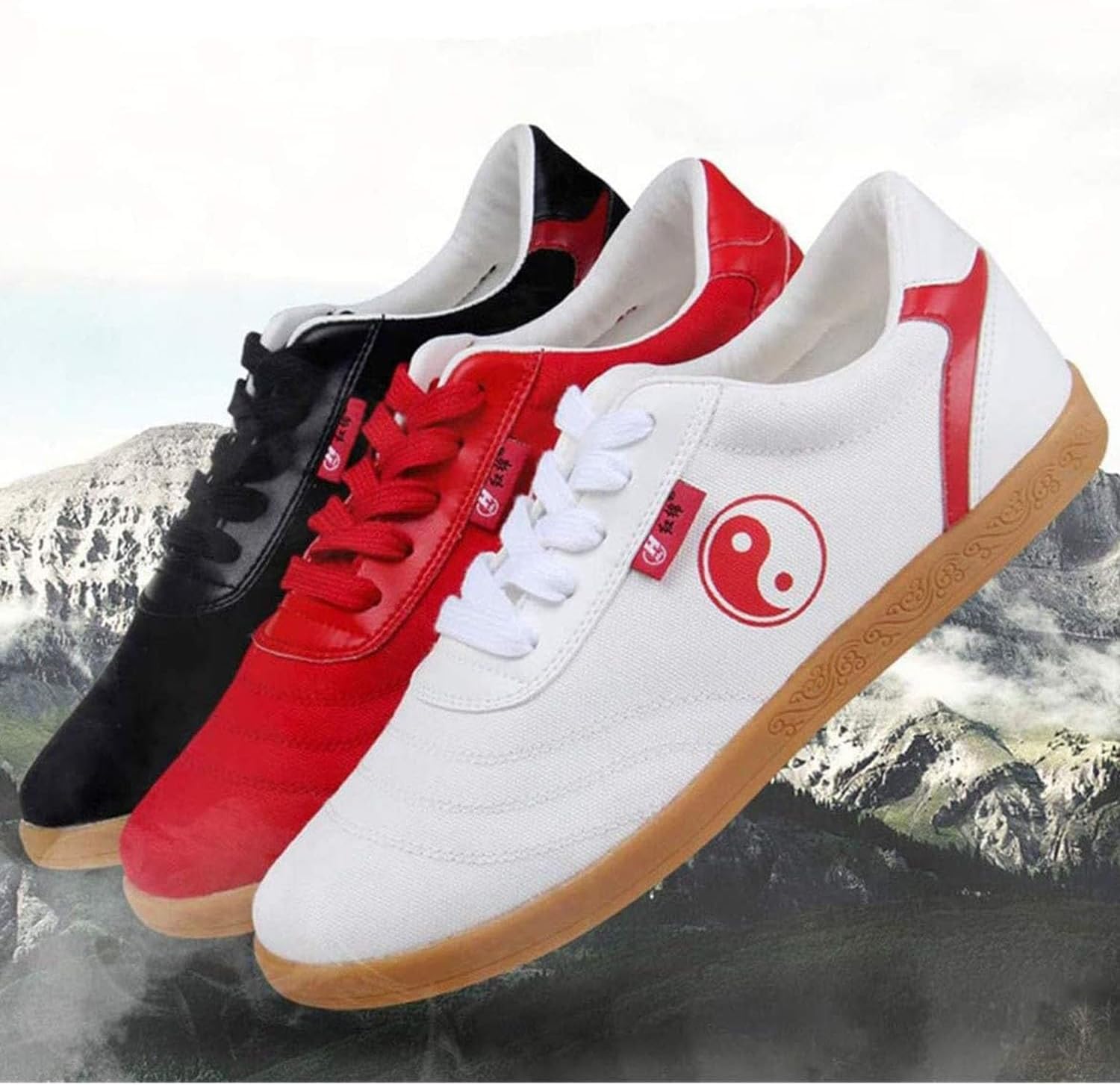 Women Tai Chi Shoes Anti-Slip Martial Arts Shoes Canvas Shoes Boxing Kung Fu Taekwondo Training Shoes Unisex Tai Chi Sports Shoes