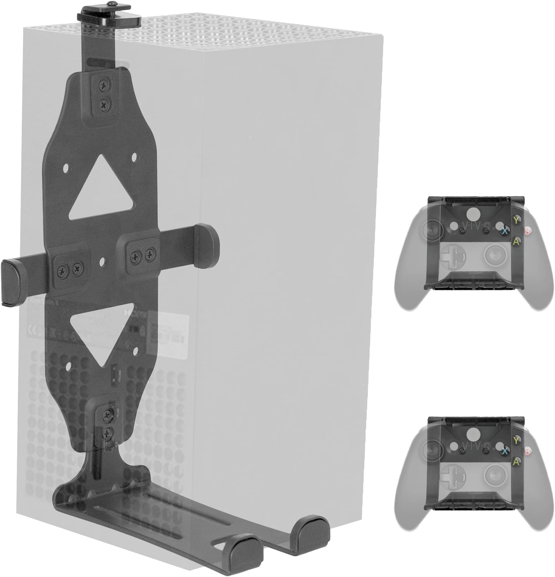 VIVO Steel Wall Mount Bracket Designed for Xbox Series X Gaming Console, Horizontal and Vertical Display, Open Design, Black, Mount-XSXU1