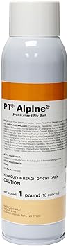 BASF PT Alpine Fly Bait، سريع المفعول وطويل الأمد حتى 30 يومًا، جاهز للاستخدام بخاخ مكافحة الآفات لذبابة المنزل، ذباب الفاكهة، 16 أونصة، علبة 6