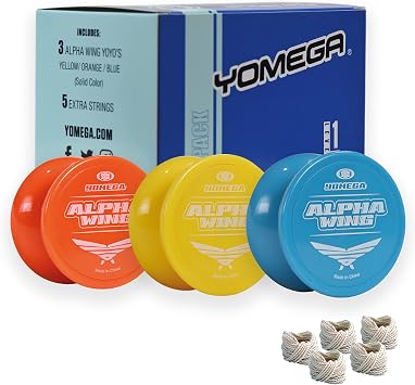 Yomega 3X Alpha Wing Yoyo, Fixed axle yo-yo Designed for Beginner. String Trick Play and Fixed axle Enthusiasts! Solid