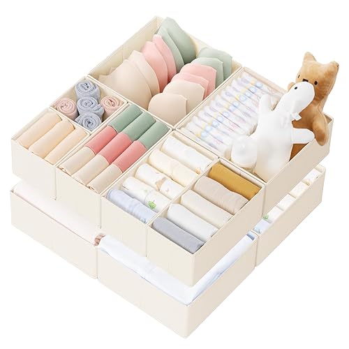 Criusia Drawer Organizer Clothes, 10 Pack Dresser Organizer for Baby