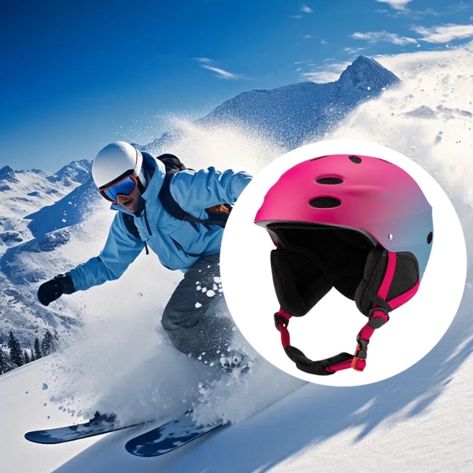 Skihelm, Schutzhelm, Outdoor Skizubehör, Verstellbarer Kopfumfang, Stoßdämpfender Schaumstoff, Geeignet Zum Snowboarden Und Skaten