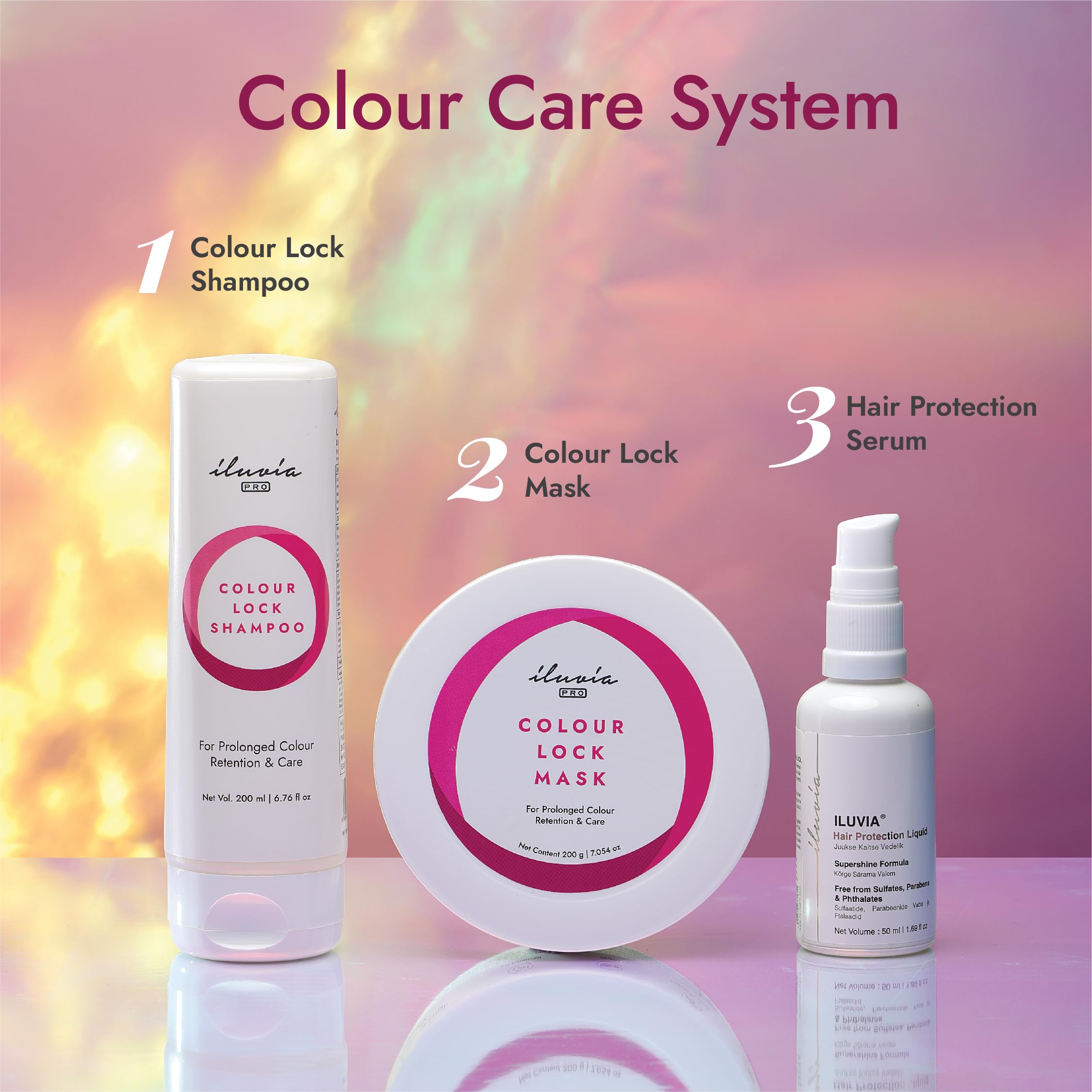 iluvia Colour Lock Range for Colour Protection Boost (Also Suitable for Colour Treated Hair), 200mL, Sulfate Free || Phthalate Free || Paraben Free (200g Tub) 4