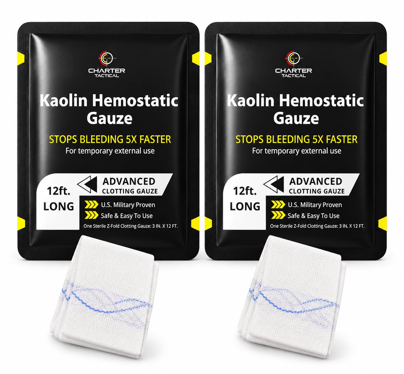 Advanced Koalin Hemostatic Gauze for Blood Clotting & Wound Packing - 1 PK — Amazon image 11