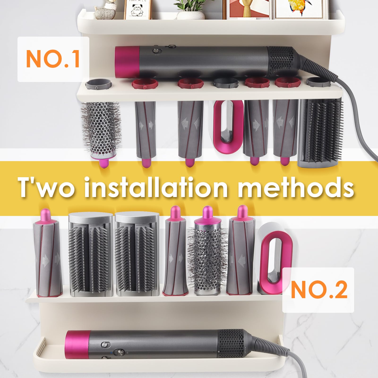Amazon.co.jp: DALUOBO 壁掛けストレージホルダー Dyson Airwrap収納