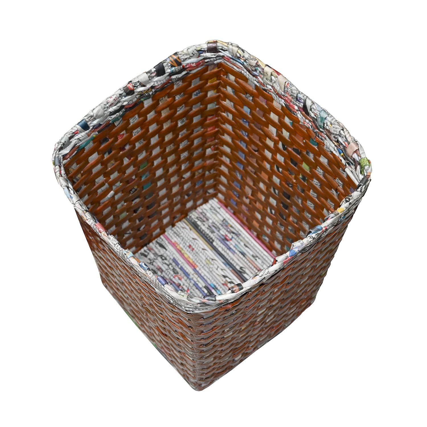 Handcrafted Paper Straw Dustbin - 10L -5