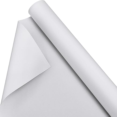 Kinlop 36 pulgadas x 20 pies doble imprimado lienzo blanco lienzo rollo de lona para óleo y pintura acrílica