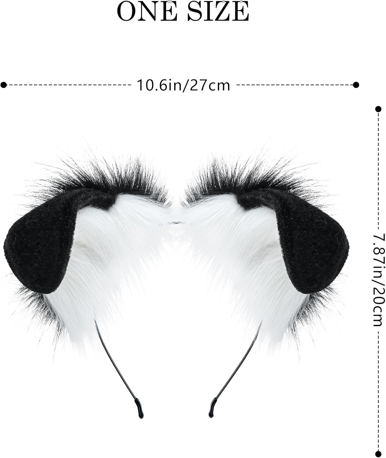 Handmade Plush Ears Headwear Dalmatian Dog Ears Headband Adult Cosplay Accessory for Halloween, Christmas - Image 6