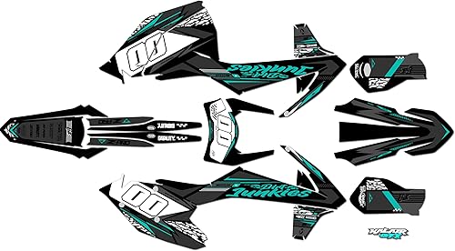 Kit de gráficos para KTM ENDURO 150XC-W, 250XC-W, 300XC-W, 250EXC-F, 350EXC-F y 500EXC-F (2017-2019) Rugged Series Teal-shift 21 Mil - Adhesivo de