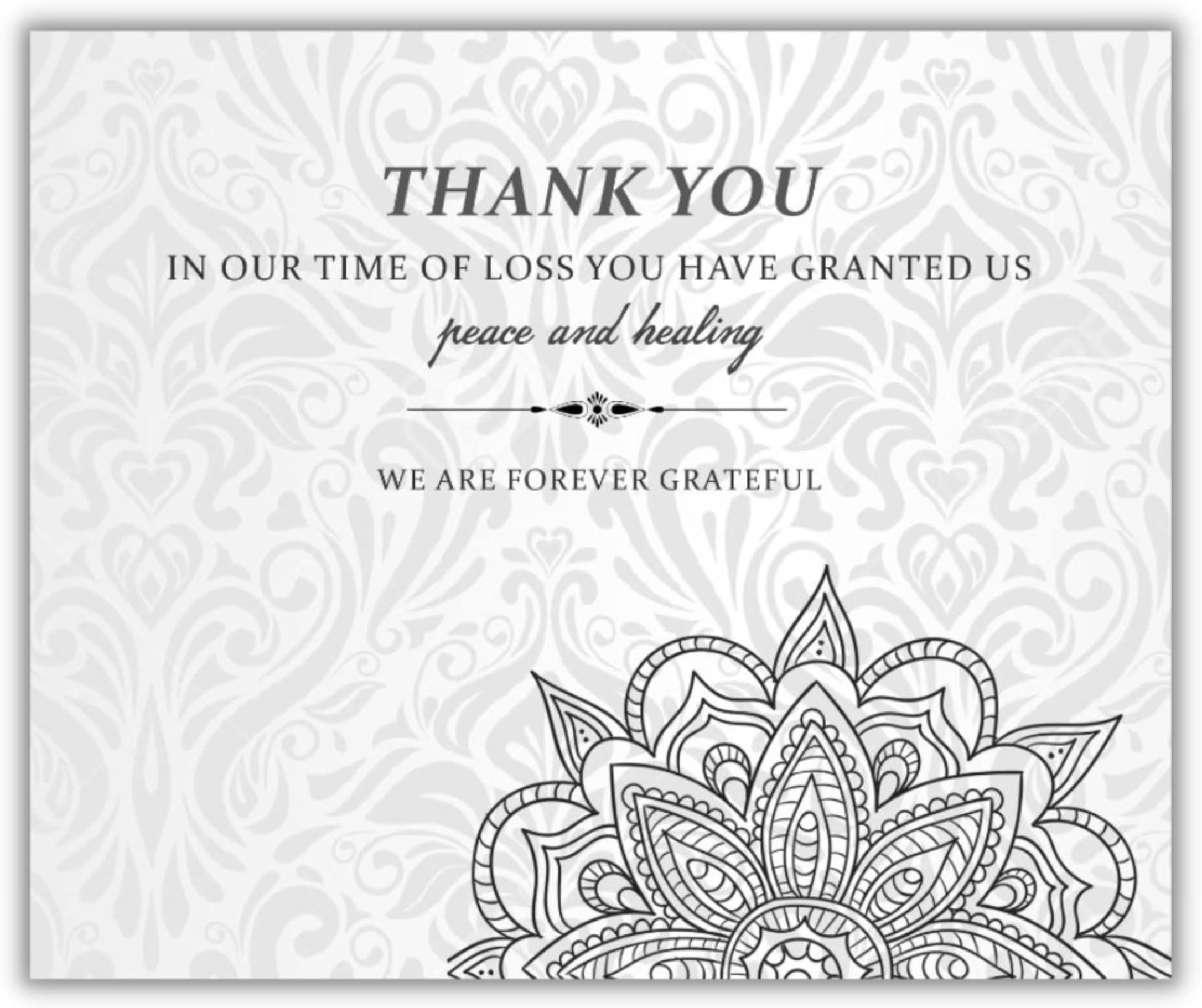 Elcer Celebration of life Funeral thank you cards with envelopes Sympathy Condolence acknowledgement Thank you Cards (White)