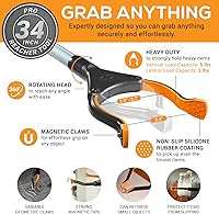 Vista 4 de EZPIK Pro Herramienta de Agarre de 34" para Personas Mayores - Agarradores para Ancianos Herramienta de Alcance de Servicio Pesado Recogedor