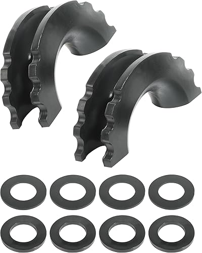 ESEWALAS Kit de 2 aisladores de grilletes de anillo en D, accesorios de automóvil, aisladores de grillete de goma con 8 arandelas, se adapta a