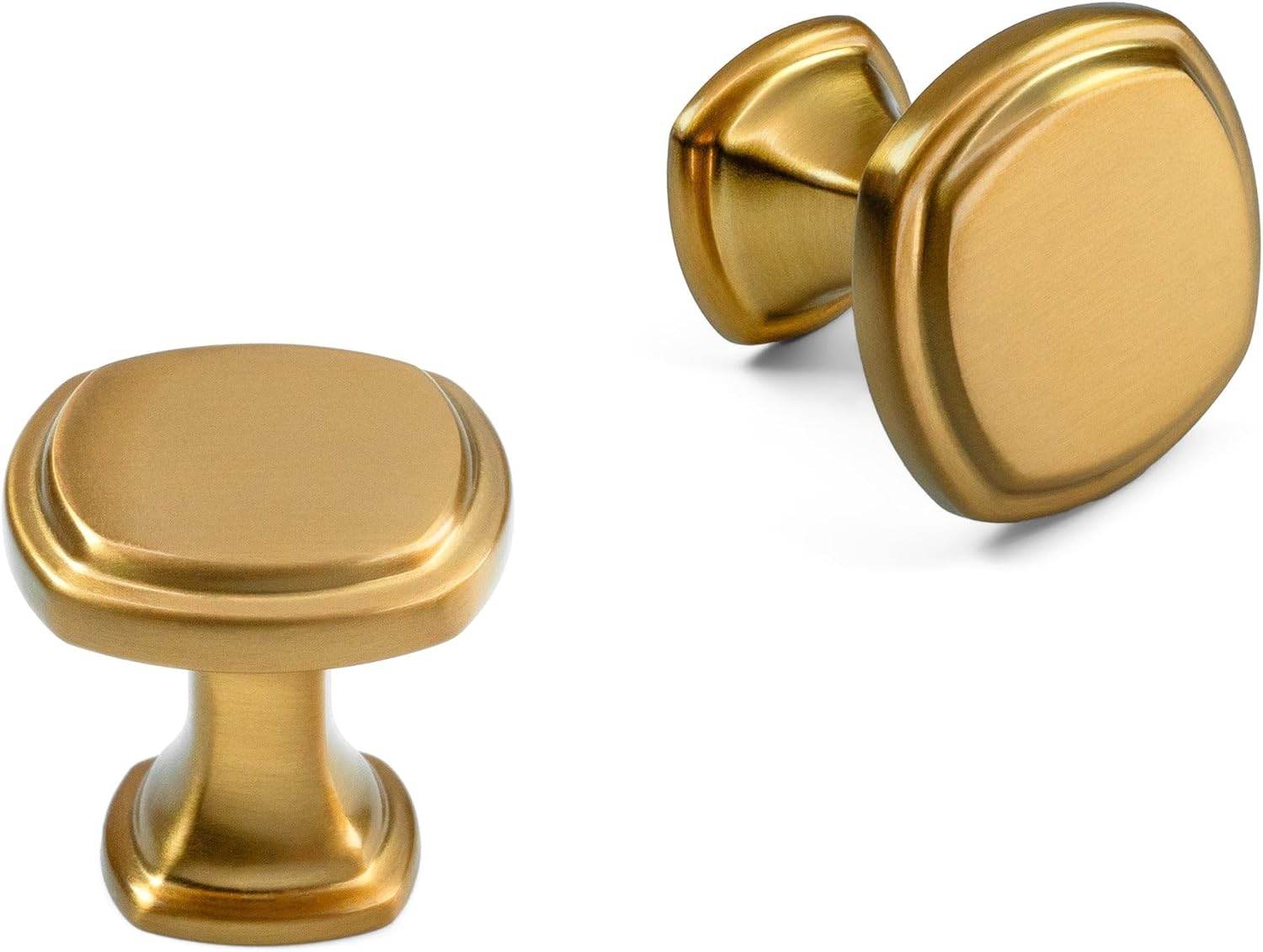 HESTIA HARDWARE 10 Pack Square Brushed Bronze Cabinet Knobs and Kitchen Hardware for Cabinets | Vintage Drawer Knobs, Dresser Knob, Oil Rubbed Bronze Hardware (Z20.10.O)