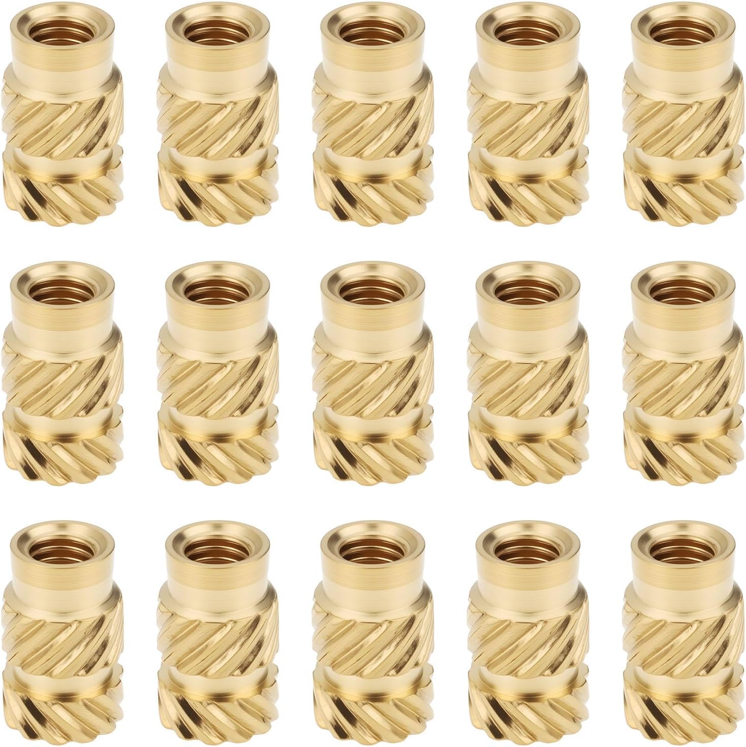 50 Pcs M3 Threaded Knurled Insert Nuts 8mm Long X 5mm Outer Diameter Brass Female Nuts for 3D Printing