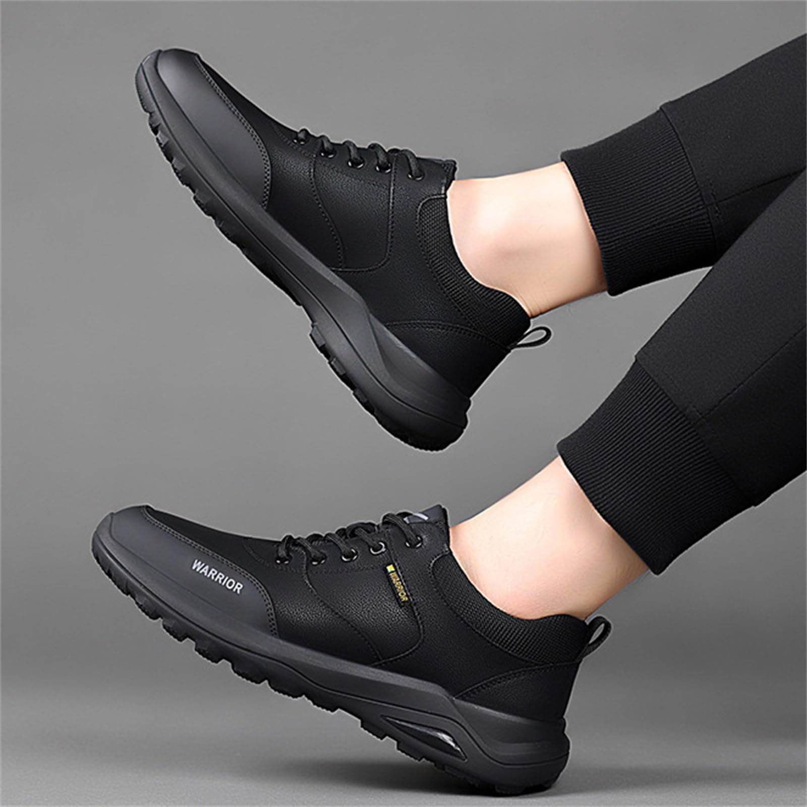 JiuQing Męskie skórzane trampki Casual Business Dress Shoes Wygodne buty do chodzenia z miękkim dnem