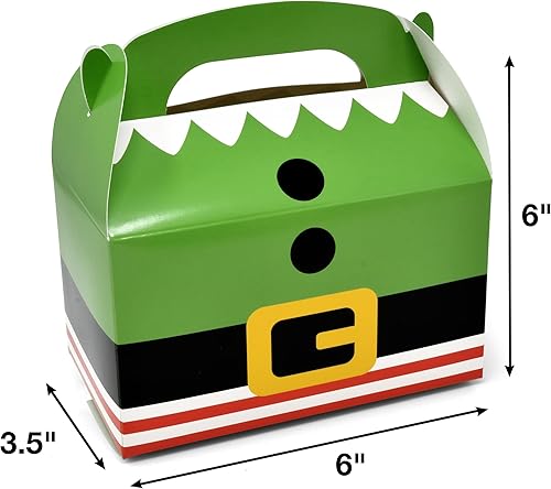 Miniatura 2 de Gift Boutique Paquete de 24 cajas de regalo de Navidad de cartón de Navidad, caja de papel a dos aguas de Papá Noel, elfo, muñeco de nieve, reno