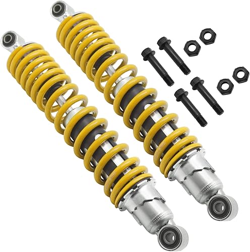 Miniatura 4 de M MATI Amortiguadores delanteros y tuerca autoblocante para Yamaha Banshee 350 YFZ350 1987-2006, 2 piezas de amortiguadores ajustables delantero