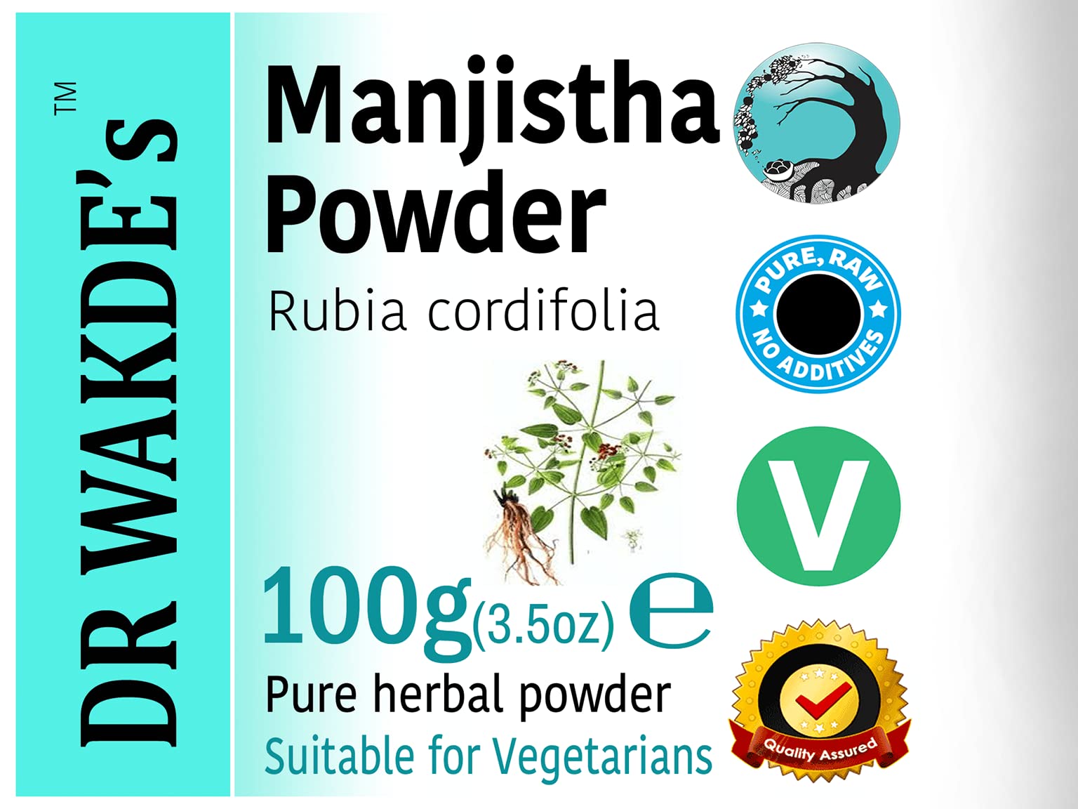 Manjistha Powder (Rubia cordifolia/Manjith) - 100g (3.5oz)