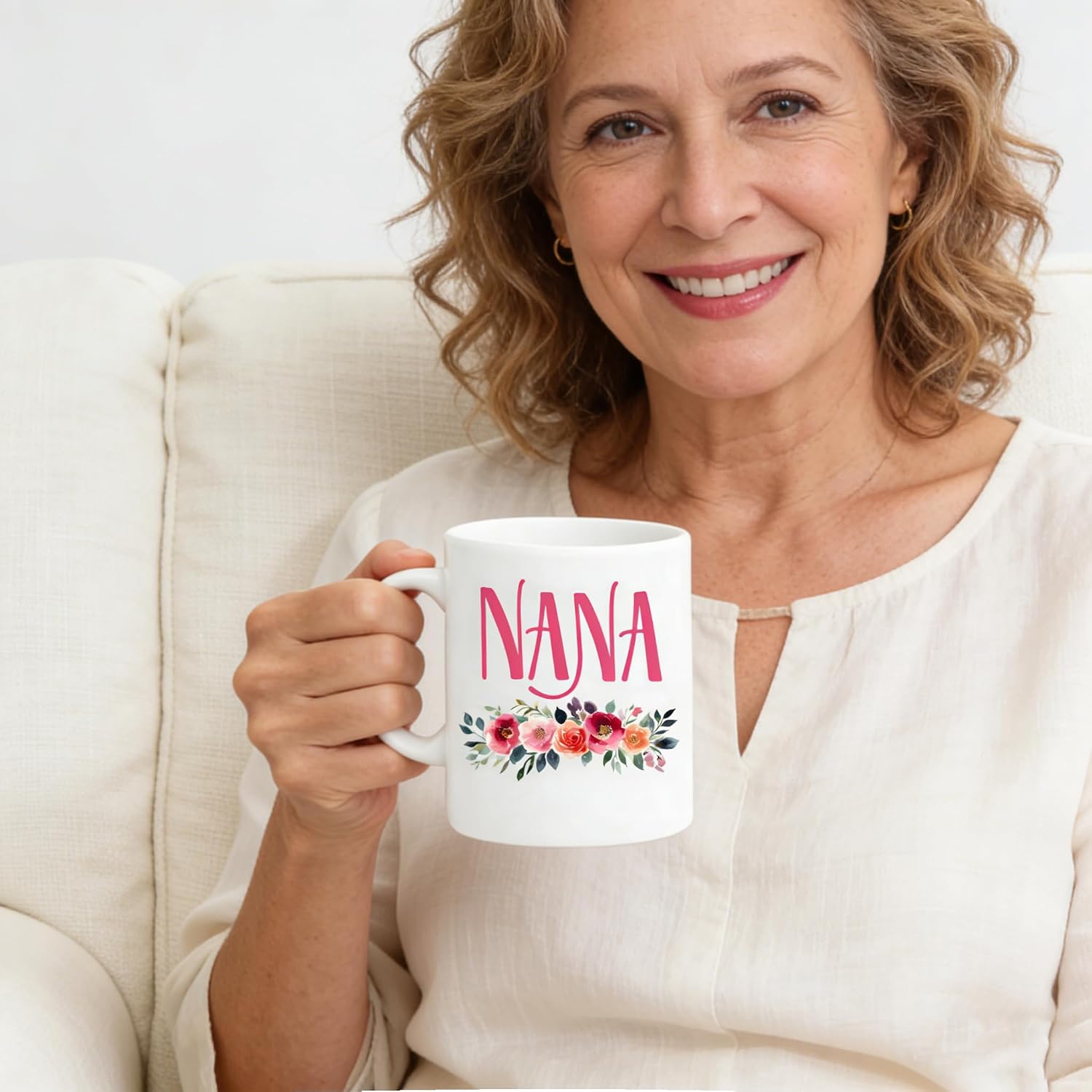Nana Coffee Mug - Best Nana Ever Gifts for Women, 11oz Retro Ceramic Cup, Mothers Day Birthday Gifts from Grandkids image 3