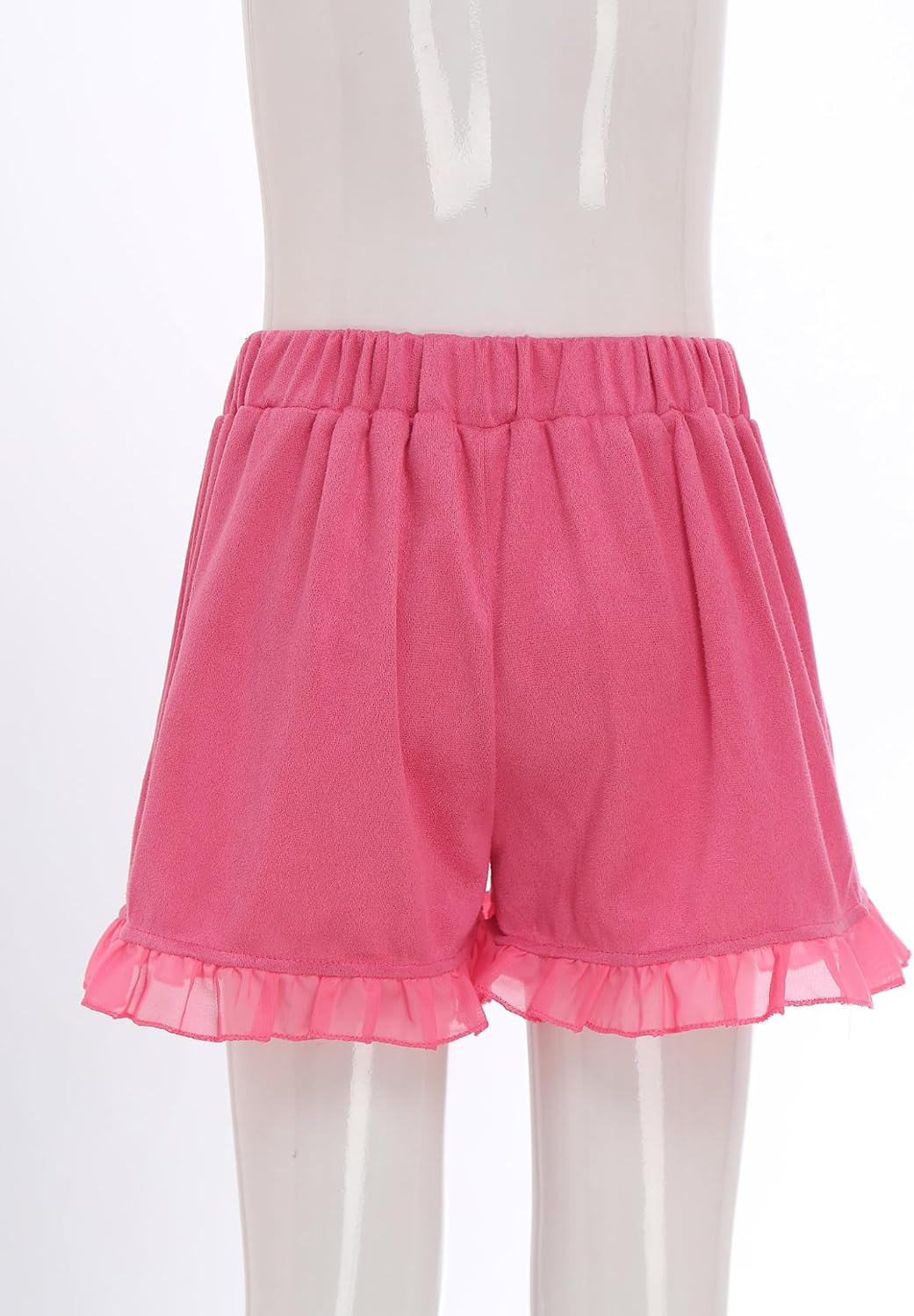 Kids Girls Cowboy Bottoms Faux Suede Shorts with Ruffles and Tassel Waist Western Dance Wear