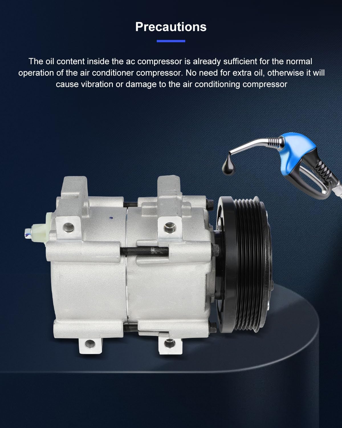 ECCPP AC Compressor with Clutch 1996-2000 Fit for Ford Sable for Mercury Sable 3.0L Air Conditioning Compressor