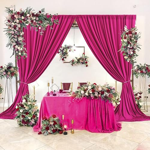 Miniatura 4 de AK TRADING CO. Cortinas para telón de fondo de poliéster de 10 x 10 pies con bolsillos para varillas - Cortinas para decoración de ventanas para