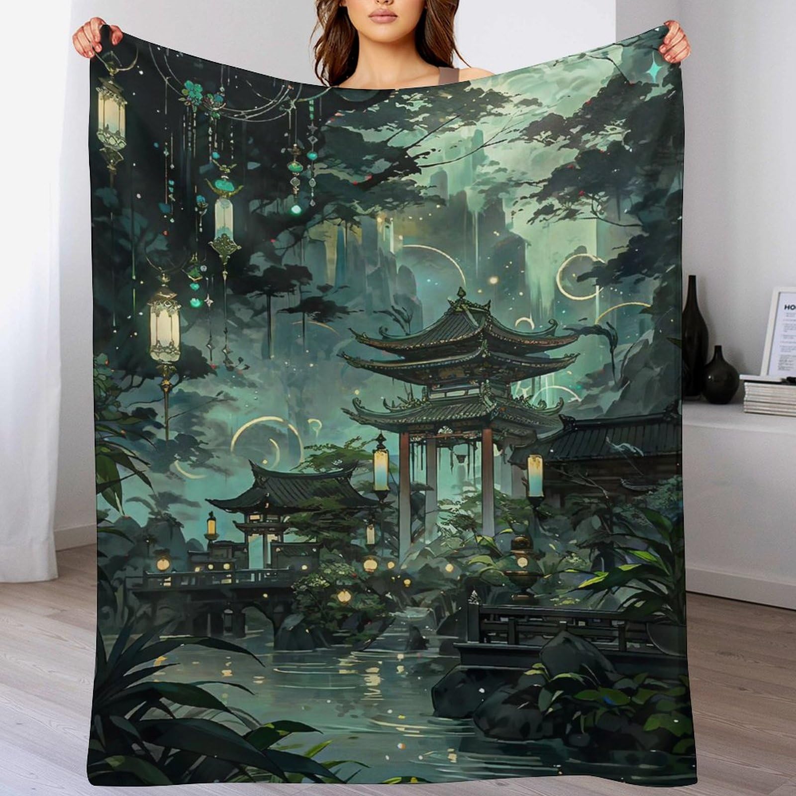 Couverture polaire flannel 3D thermorégulatrice et ultra douce
