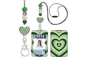 Teacher Lanyard with Green Shamrock Badge Holder