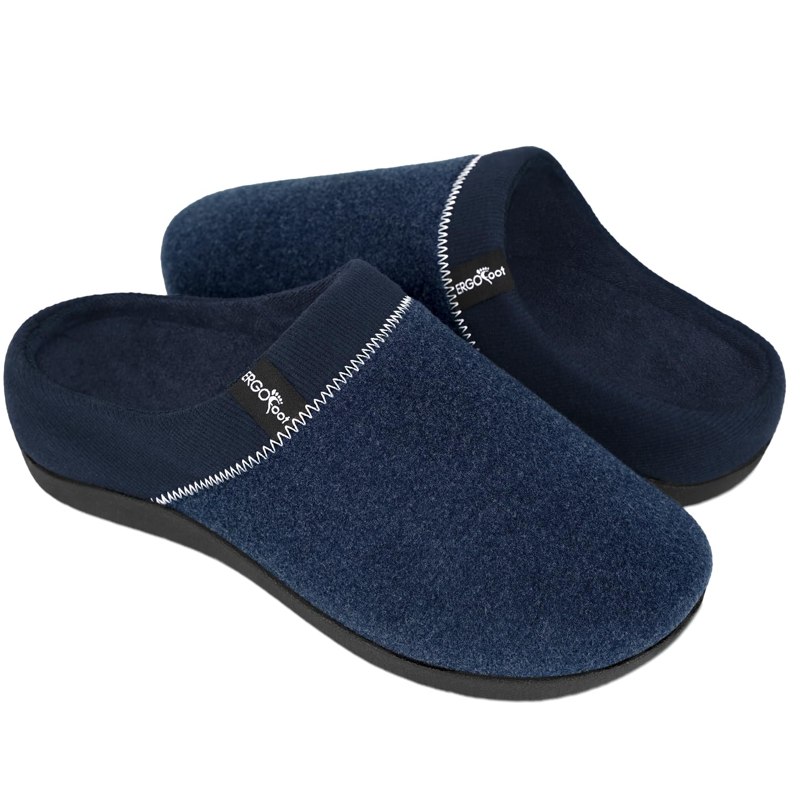 ERGOfoot Rutschfest Orthopädische Hausschuhe Arch Support | Hautfreundlich, Feuchtigkeitsableitend, Rutschfeste, Fußgewölbestützende, für Winter, für Damen/Herren, für Drinnen/ Draußen