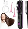 Go Brush Pro 2026 UK, Cordless Ceramic Heated Hair Straightening Comb, 3 Heat Settings & LED Screen & USB Rechargeable, Hair Straightener Brush for Short Hair Styler, Travel Portable