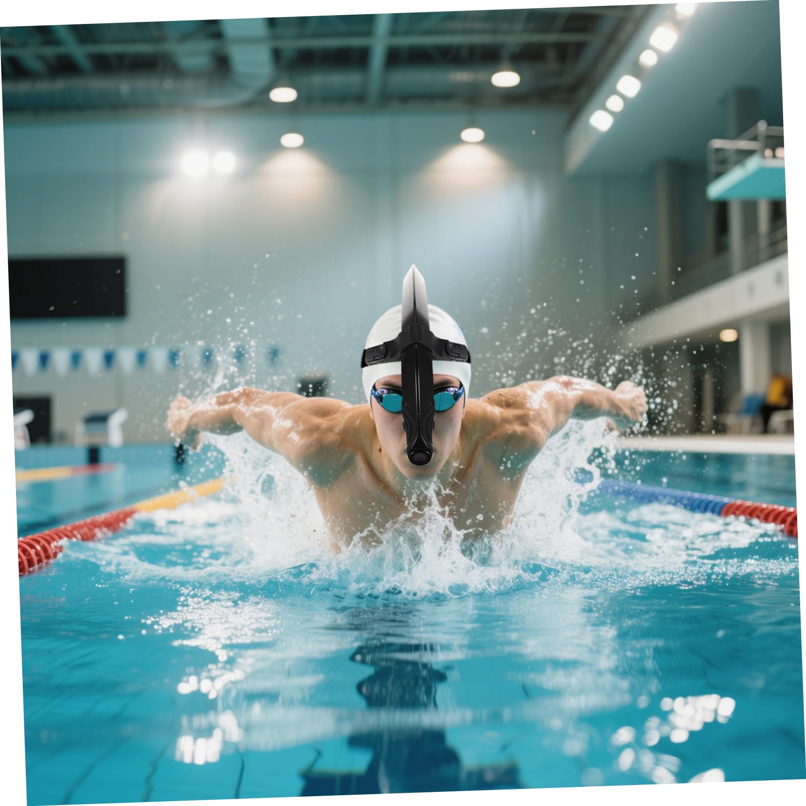 TOYANDONA Snorkel para Nadar Válvula De Purga Unidireccional Snorkel Acuático y De Buceo para Piscina y Aguas Abiertas Entrenamiento De Natación